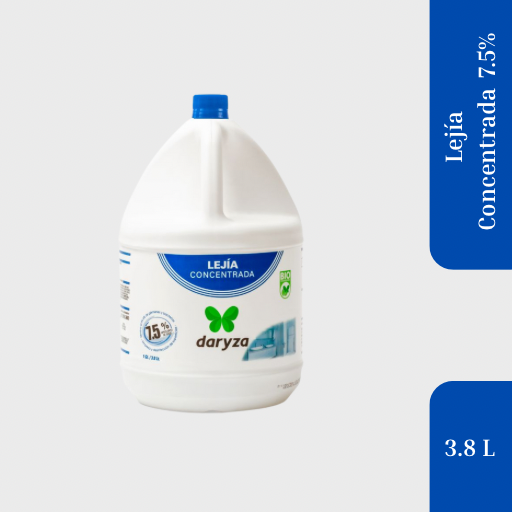Lejía Concentrada 7.5% Daryza x 3.8 L