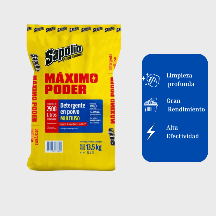 Sapolio Detergente en Polvo Multiusos 13.5 kg